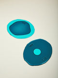  A pair of Teal and Turquoise Table-Mates.