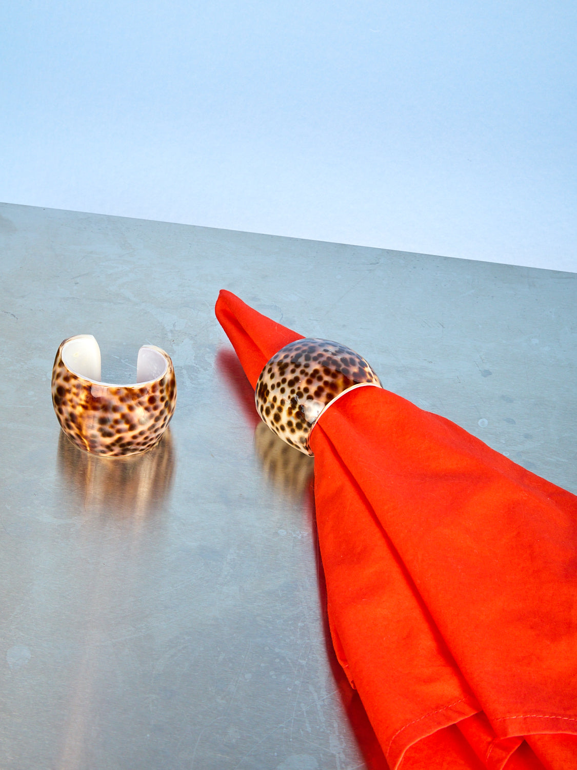 Cowrie Shell Napkin Ring Set
