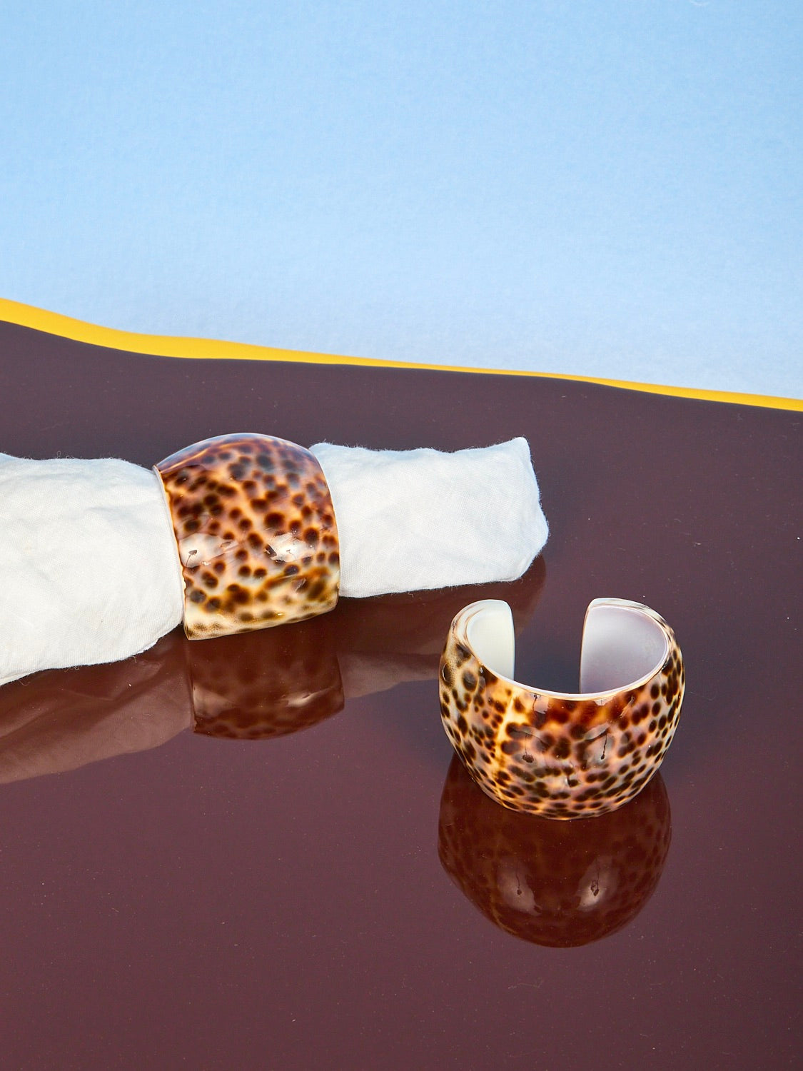 Cowrie Shell Napkin Ring Set