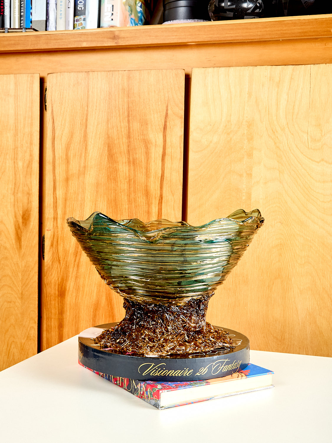 Ogiva Vessel in Teal Amber