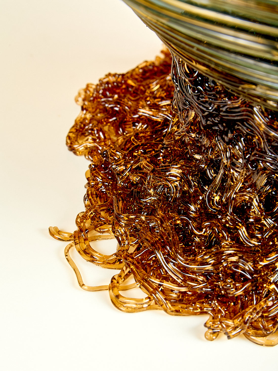 Ogiva Vessel in Teal Amber