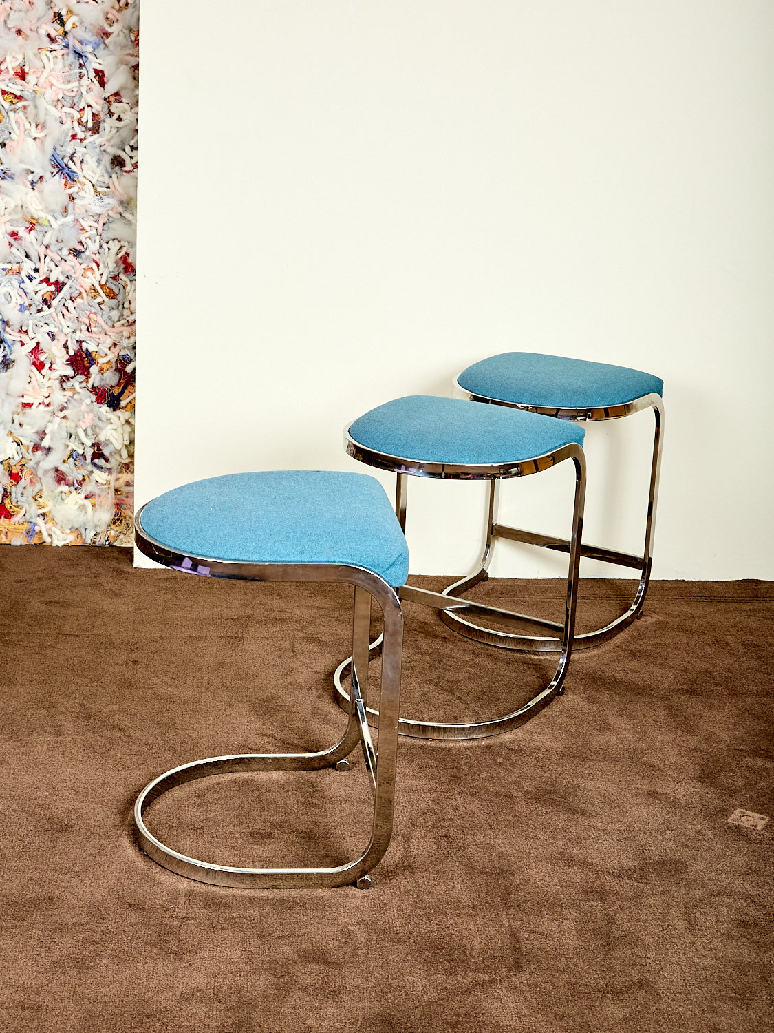 Vintage Set of 3 Counter Stools