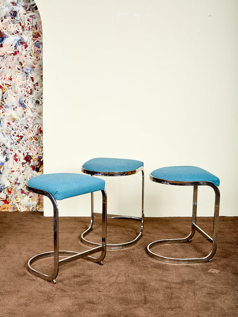 Vintage Set of 3 Counter Stools