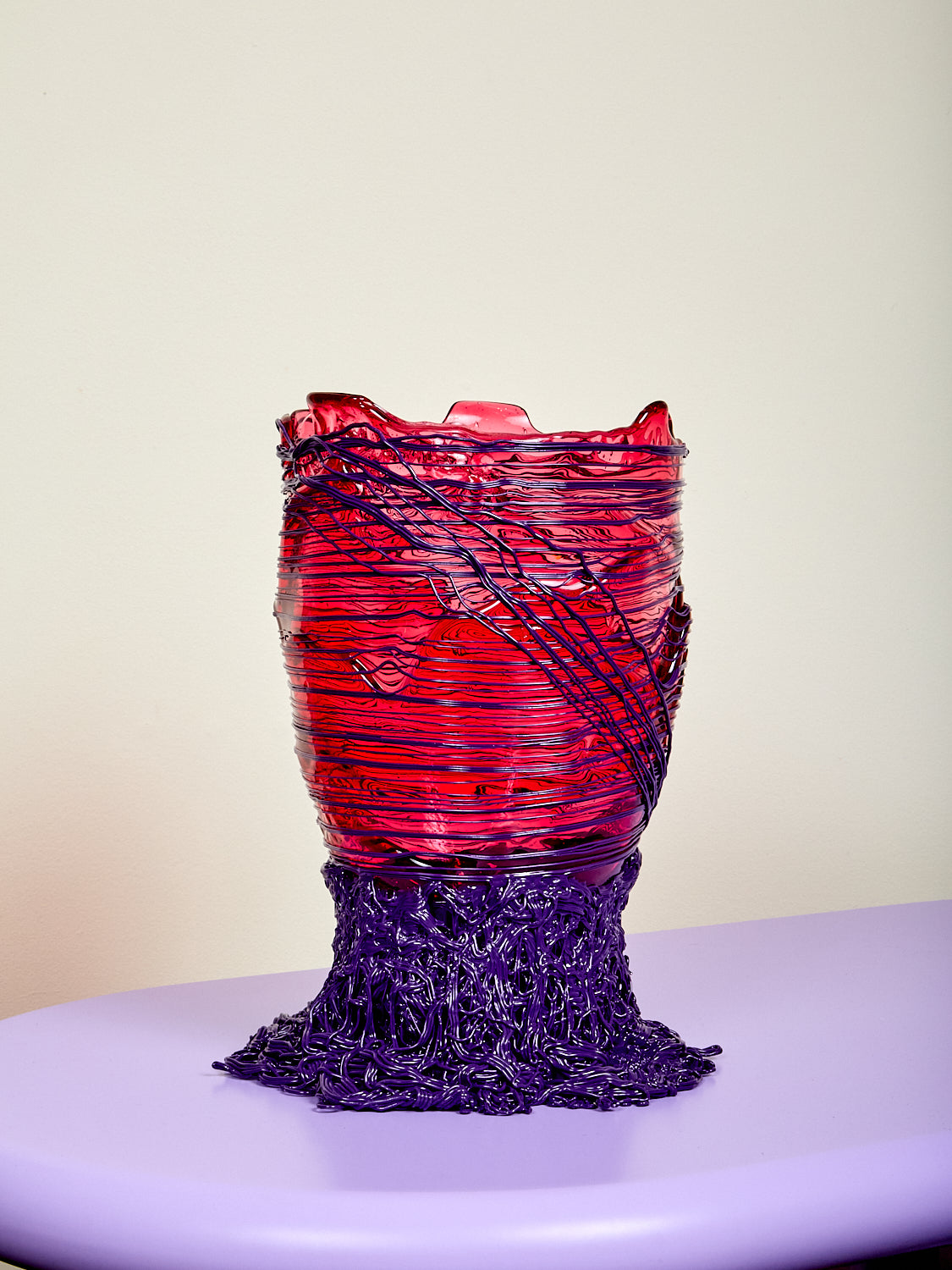 Large Spaghetti Vessel in Fuchsia