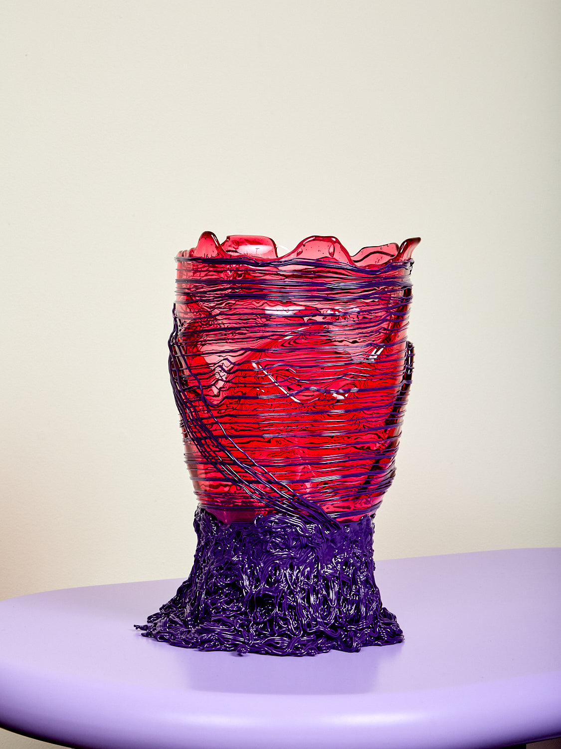 Large Spaghetti Vessel in Fuchsia