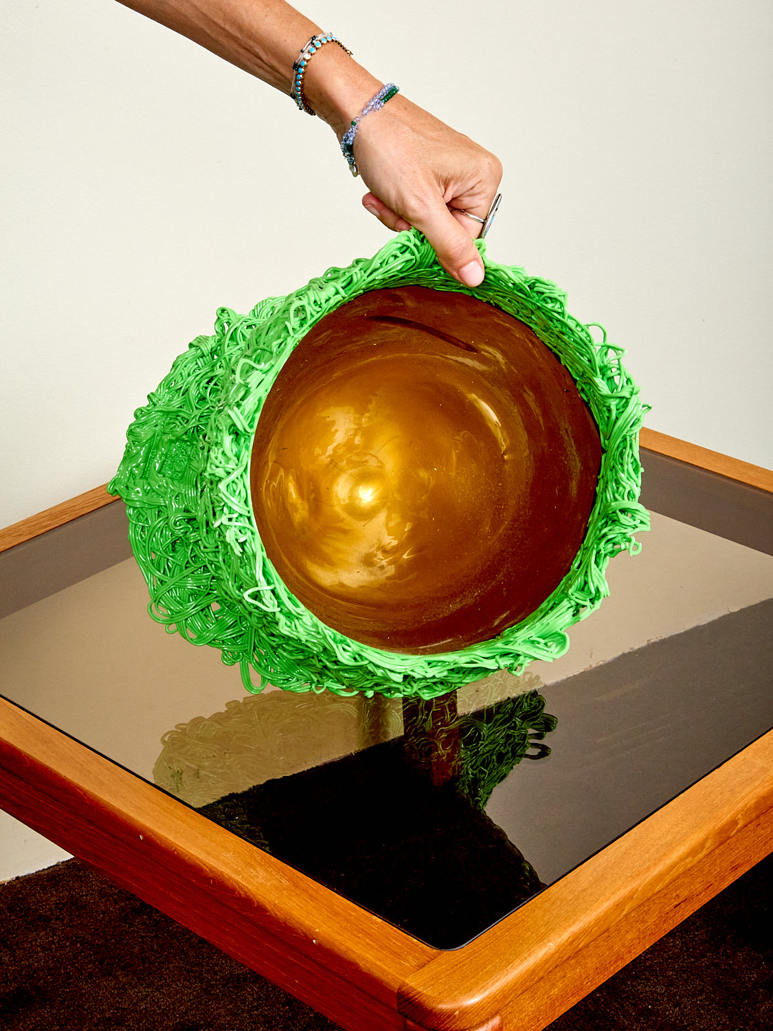 Moss Vessel in Apple Gold