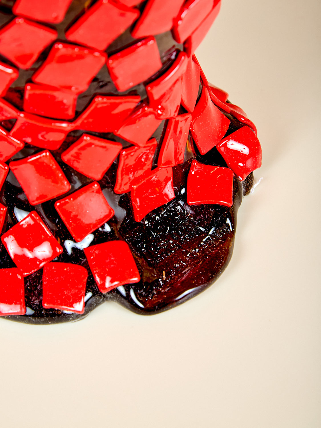 Rock Vessel in Amber Red