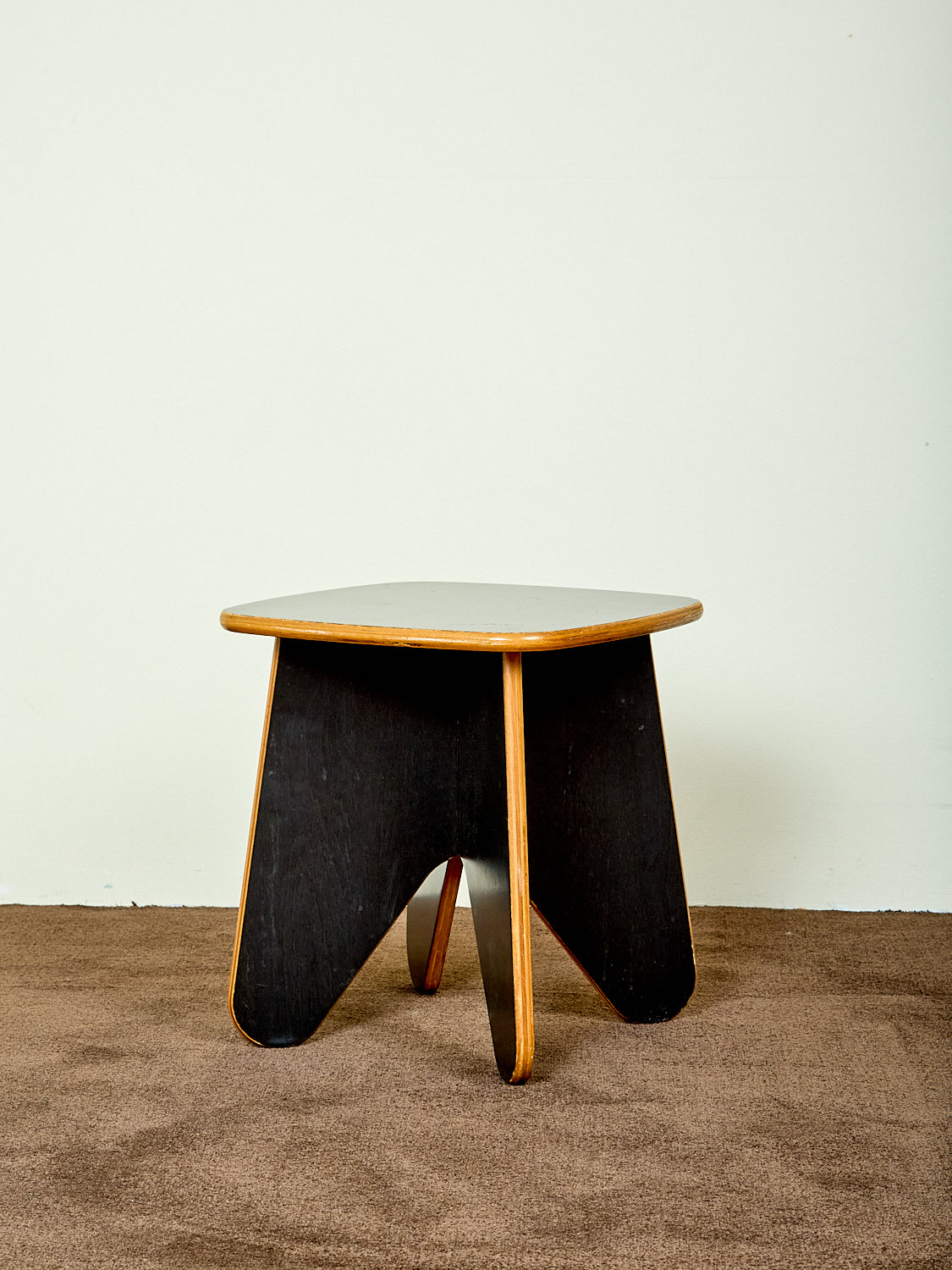 Vintage Ebonized Stool or Side Table