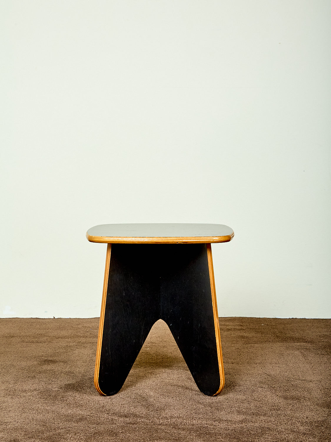 Vintage Ebonized Stool or Side Table
