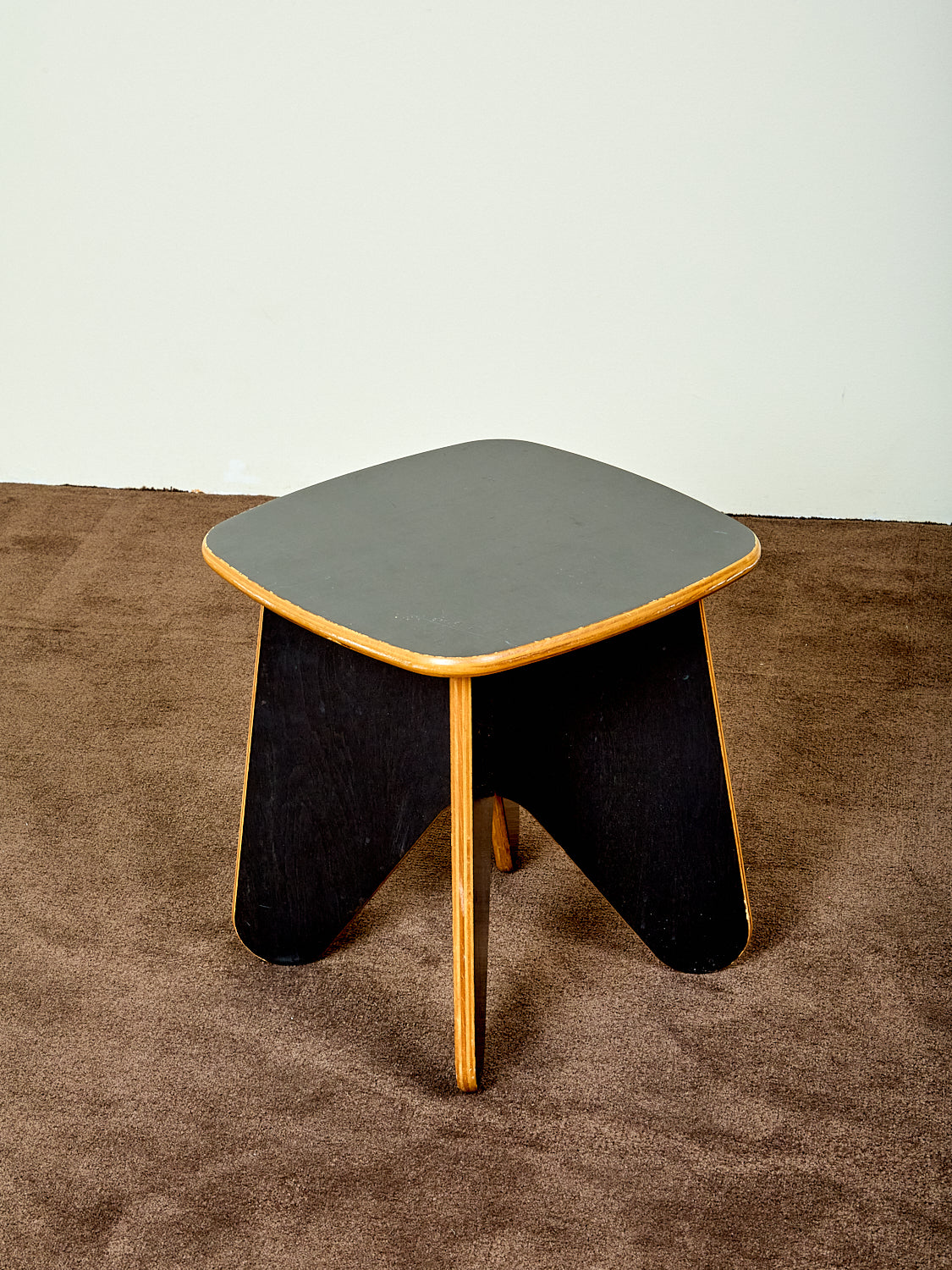 Vintage Ebonized Stool or Side Table