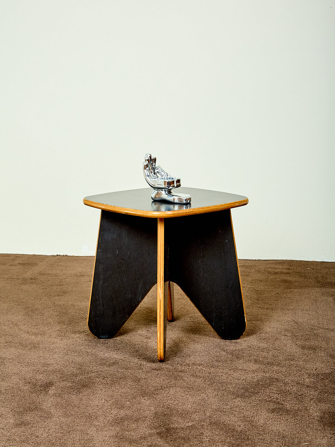 Vintage Ebonized Stool or Side Table