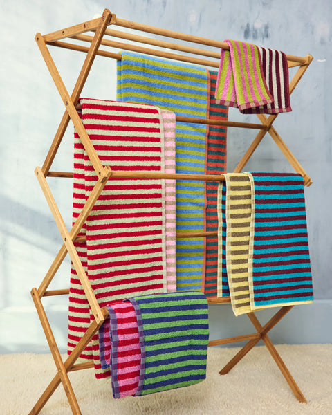 Bug Stripe Bath and Hand Towels